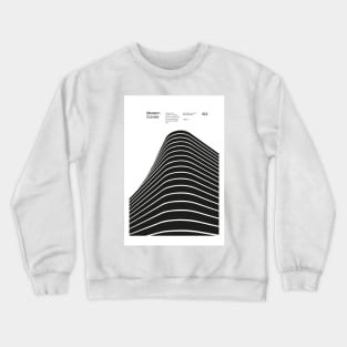 Modern Curves 03, Modern Architecture Design, minimalist Design, Modern Art, Typographic, Helvetica Crewneck Sweatshirt